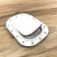 Airplane Window Luggage Tag in White Leather