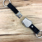 Mini Seat Belt Keychain - 3 in 1 Breakaway with Engraving on Leather